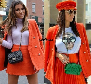 zara orange coat