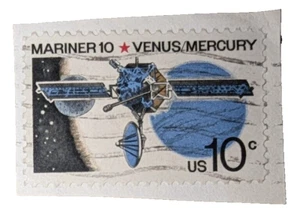 SELLO USADO 10 CENTAVOS MARINER 10 - VENUS/MERCURY SCOTT # 1557 ESQUINA CORTE - Imagen 1 de 1