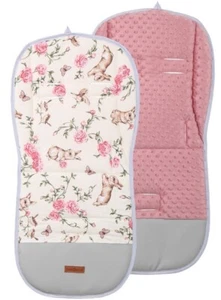 Universal Double Sided Soft Pram Seat Liner Pushchair Buggy Secret Garden - Picture 1 of 6