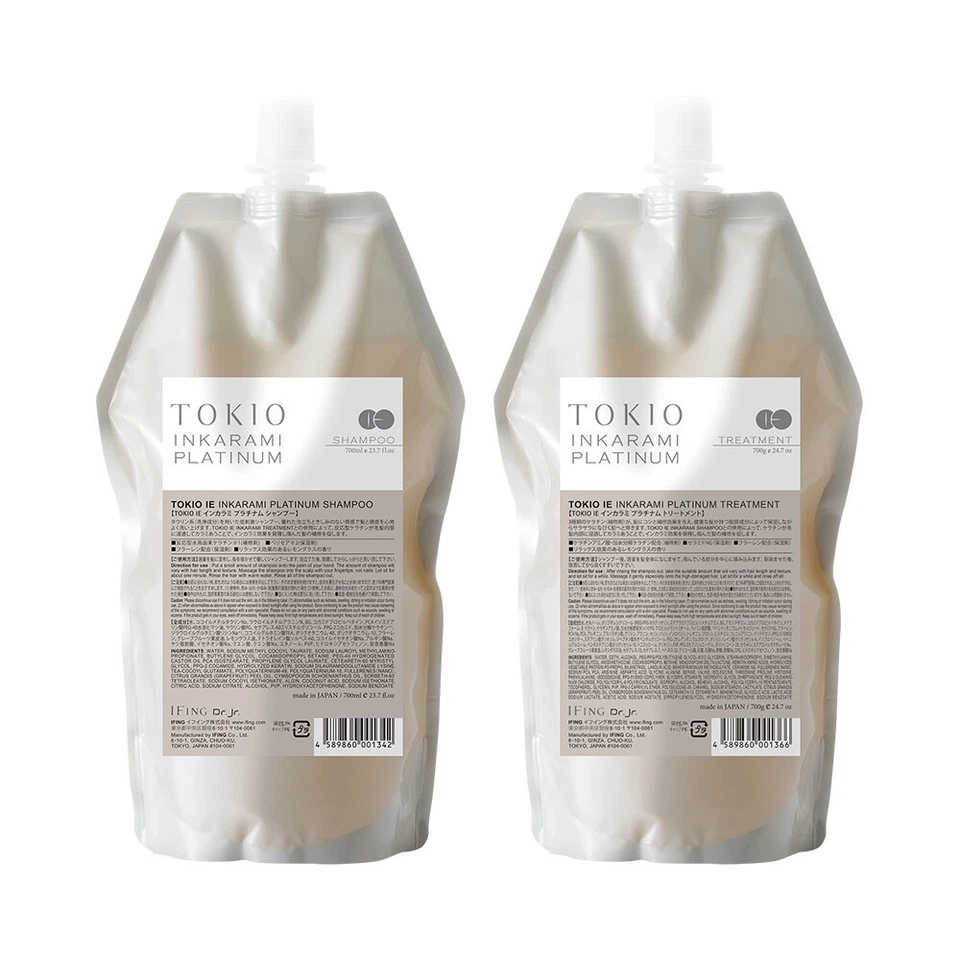 TOKIO IE Inkarami Platinum Shampoo 700ml & Treatment 700g Refill Set Japan - Image 1 of 1
