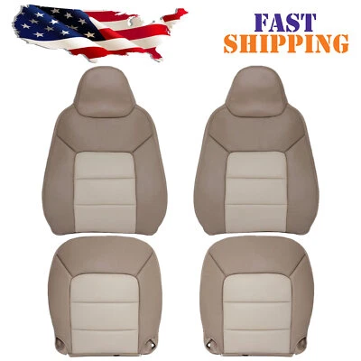 For 03-06 Ford Expedition Eddie Bauer Replacement Leather Seat Cover 2-Tone Tan - Image 1 of 4