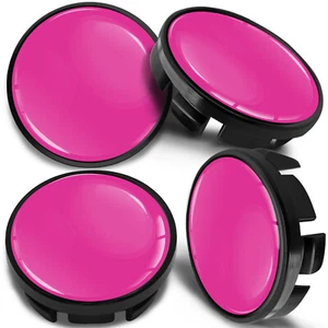 Radnabenkappen 65 mm kompatibel mit VW (Ref 3B7 601 171) schwarz pink - Bild 1 von 6