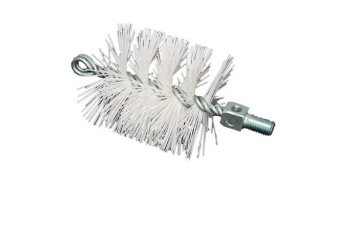 SCOVOLO PER PULIZIA CANNA FUMARIA TUBO STUFA A PELLET D80 IN NYLON BIANCO - Immagine 1 di 2