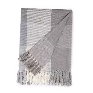 · Classic Throw Premium Blanket -Herringbone 50"x60" Herringbone Plaids Ecru - Picture 1 of 8