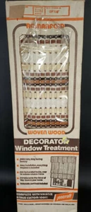 Jencraft Romanfold Woven Wood Window Shade Vintage 1970's NOS 29x48 - Picture 1 of 10