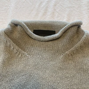 Vtg Dkny Sweater Mens Small Grey Chunky Rolled Neck Collar Knit Y2K - Picture 1 of 14