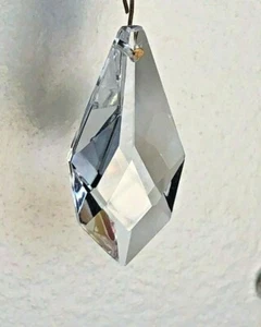 NEW/Old Stock hand polished Full Cut Lead Crystal French Pendalogue 50mm - Picture 1 of 5