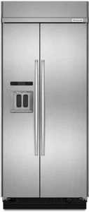 KitchenAid36" Built-In Side-by-Side Refrigerator in Stain KBSD606ESS SCRATCH - Picture 1 of 11