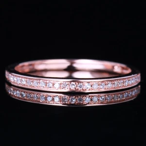 SOILD 10K ROSE GOLD DIAMOND ENGAGEMENT MATCHING BAND RING SETTING - Picture 1 of 9