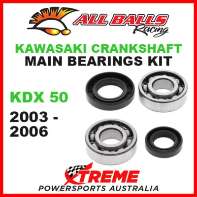 Todas las bolas 24-1067 Kawasaki KDX50 KDX 50 2003-2006 cigüeñal rodamientos principales MX Foto 1 de 2