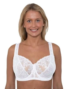 Lace Underwired Bra Gemm Floral Embroidered Wired Everyday Bras Lingerie - Picture 1 of 21