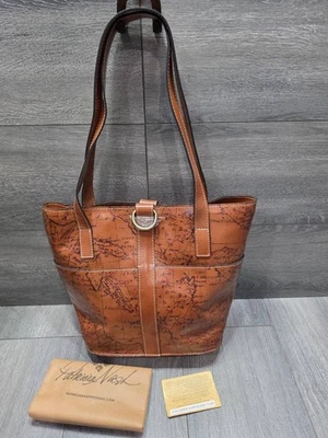 Patricia Nash Leather Espelette Bucket Tote Riot Rust Bag A377423 - Image 1 of 4