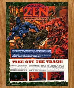 Zen Intergalactic Ninja NES Nintendo - Video Game Print Ads Poster Art 1993 - Picture 1 of 3