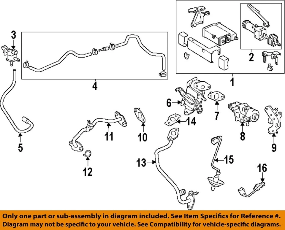 Прокладка трубки Egr компоненты выбросов TOYOTA 12-19 Prius C от оригинального производителя 2562828010 - Изображение 1 из 1