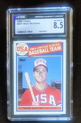 Topps 1985 - Mark McGwire #401 1984 equipo de béisbol de Estados Unidos CGC 8,5 Foto 1 de 2