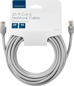 Insignia 25' Ft Cat-6 Ethernet Network Cable RJ45 Snagless Connector New in Box - Bild 1 von 1