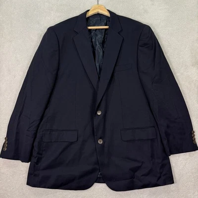 NEW Joseph & Feiss Gold Mens 46L Navy Blue Wool Classic Fit Blazer Sport Coat - Image 1 of 4