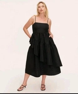 Women's Tiered Ruffle Midi Tank Dress -Kate Spade New york X Target_ Black XXL - Picture 1 of 3