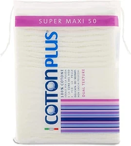 Cotton plus Super Maxi 50 Pz. - LINEA BEAUTY | DISCHETTI PRETAGLIATI 100% PURO C - Foto 1 di 12