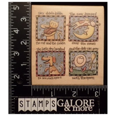 SELLOS DE GOMA DE ESTAMPINGTON & CO K5273 GATO Y VIOLÍN VACA LUNA PERRO CUCHARA #1087 Foto 1 de 2