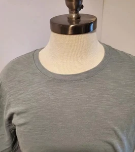 Mutual Weave T-Shirt Men's Big & Tall LT, 4XL Green Slub Crew Neck SS Lead New - Picture 1 of 9