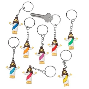 Fun Express Mini Religious Vinyl Jesus Figurine Keychains - 1 1/2", 24 Pieces - Picture 1 of 1