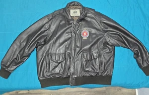 Burks Bay NRA Life Member Patch Leder Bomberjacke Herren Gr. 2XL schwarz - Bild 1 von 12