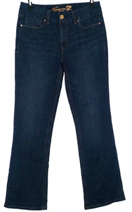 Seven7 Blue Denim Jeans Bauchlos Slim Boot Cut Damen Gr.14 (33x31,5) Stretch - Bild 1 von 9