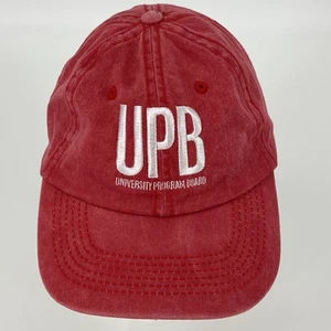 Gorra UPB de la Junta del Programa Universitario - Gorra de béisbol roja con correa trasera en muy buen estado - Imagen 1 de 13