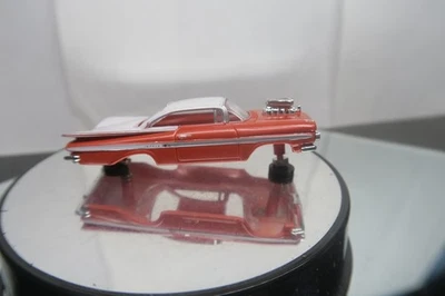 Auto World Ho Thunderjet 1959 Chevy Impala melocotón/blanco ¡con soplador ranura carrocería! Foto 1 de 4