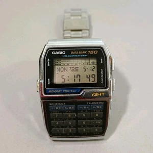 CASIO Databank 150 DBC-1500 (1477) Mens DIGITAL Calculator-Watch NEW BATTERY!! - Picture 1 of 19