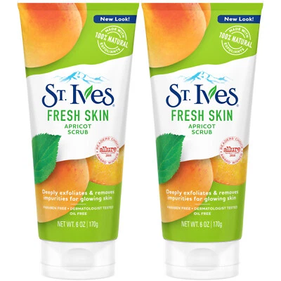 2 Pack St.Ives Naturally Clear Fresh Skin Apricot Exfoliant Scrub 6 Oz Each - Image 1 of 3