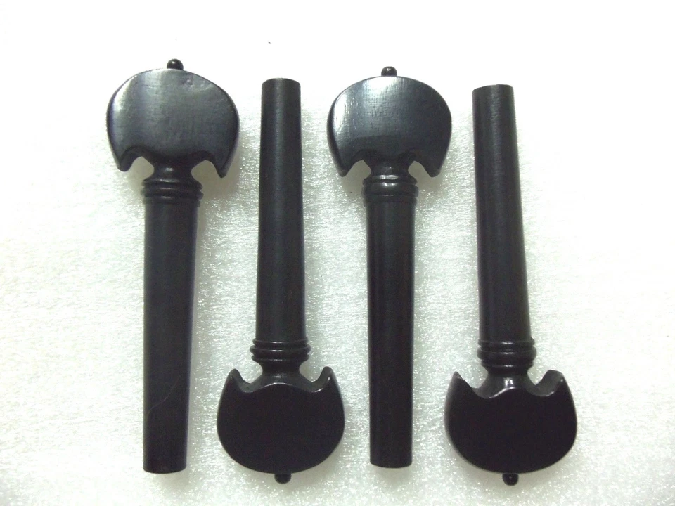 Old Violin Shop  Ebony Violin Pegs   Baroque Pegs with Black Pins   Fiddle Parts - Image 1 of 1