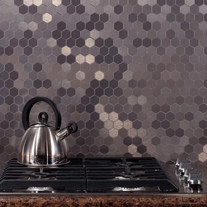 Aspect Peel and Stick Backsplash Honeycomb Matted Metal Tile (15 sq ft Kit) - Picture 1 of 5