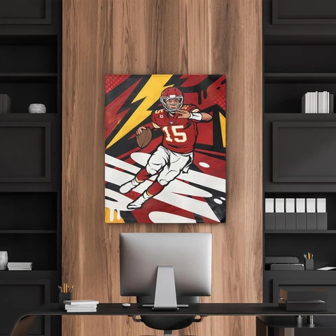Patrick Mahomes Chiefs Original Art and Print Cover