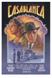 Promo Print 1942 Poster "Casablanca" Hollywood Classic Love Film Wall Decor Gift - Picture 1 of 3