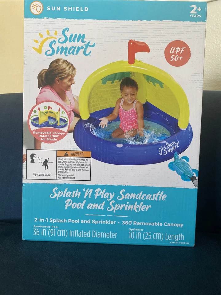 Sun Smart Beach Gear Spray N Play Sandcastle Pool & Turtle Sprinkler For Toddler - Image 1 of 1
