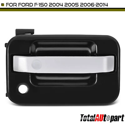 Chrome & Black Exterior Door Handle for Ford F150 2004 2005-2014 Front Passenger - Изображение 1 из 4