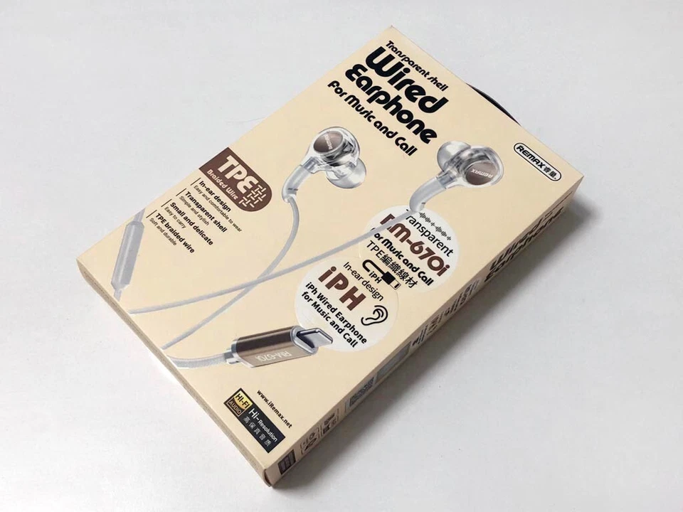 Remax RM-670i Earphone Headphone In-Ear 1.2m iPh For iPhone 11 12 13 14 - Image 1 of 2
