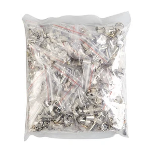 100pcs RG59 BNC Crimp On Connector DVR Broadcast Video Coax Cable Male Adapter - Picture 1 of 5