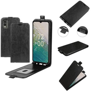 Magnetic Vertical Leather Up & Down Flip Wallet Phone Case Cover For Nokia - Picture 1 of 21