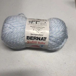 Bernat Softee Baby Yarn, 5 oz, 362 yds, #3 Light Baby Denim Marble Blue - Picture 1 of 12