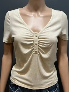 Camisa Mujer Y Ahora Esta Talla Mediana Color Crema Manga Corta Nueva Con Etiquetas - Imagen 1 de 7