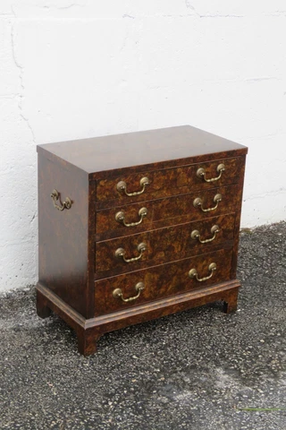 Hollywood Regency Small Wood Nightstand Side End Bedside Table 4898 Cover
