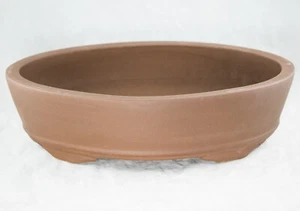Oval Yixing Zisha Bonsai Pot, Cactus & Succulent Planter 12"x 8"x 2.75" + Mesh - Picture 1 of 5