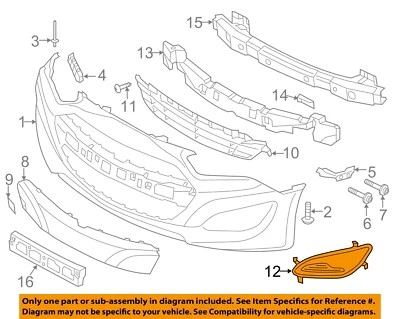 Parachoques delantero izquierdo HYUNDAI OEM 13-15 Genesis cupé-moldura inferior 865512M300 Foto 1 de 2