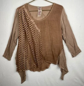 Top boho Pretty Angel para mujer talla M marrón 1084 - Imagen 1 de 7