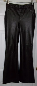 SPANX Faux Leather FOUR Pocket Flare Pants Luxe Black Size Medium 20320R - Picture 1 of 6