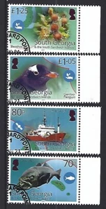 Du Sud Géorgie 2021 Bleu Ceinture Programme Ensemble 4 Marginals Fin Occasion - Picture 1 of 1