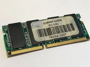 64MB PC100 144 PIN SODIMM LAPTOP MEMORY                              fba10a26 - Picture 1 of 1